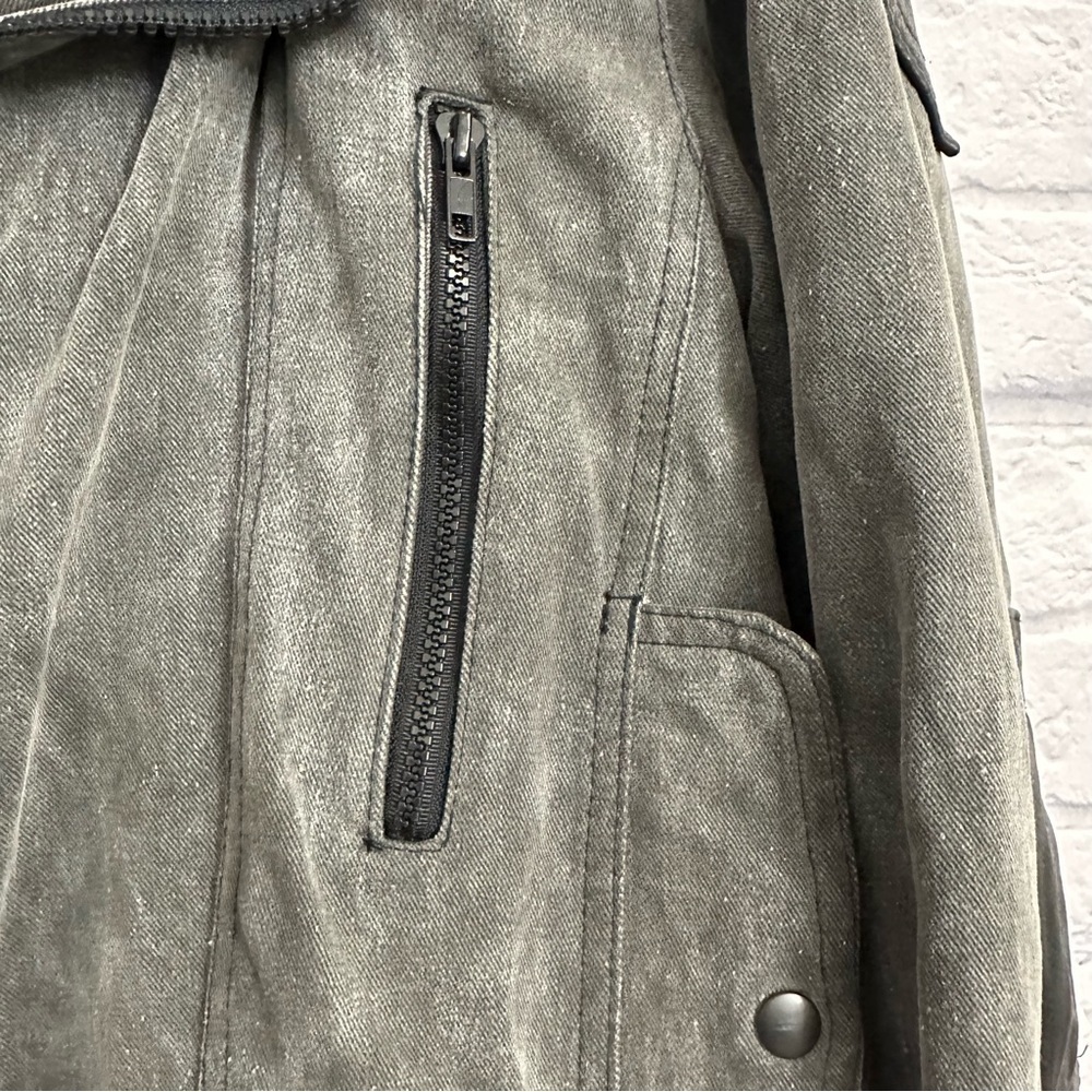 Hein Gerick Motorcycle Jacket 100% Cotton with Genuine Leather Trim Shell men’s - Picture 7 of 14